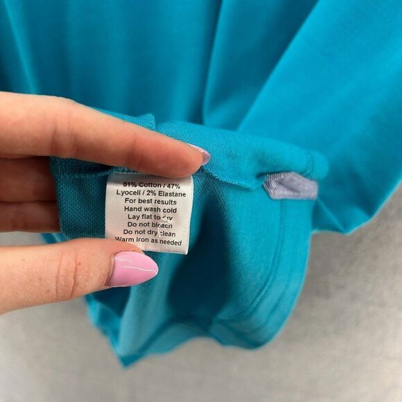 NWT Peter Millar Size 2XL Blue Polo Shirt Cotton Blend Perfect Pique Tee Men's - Picture 4 of 11